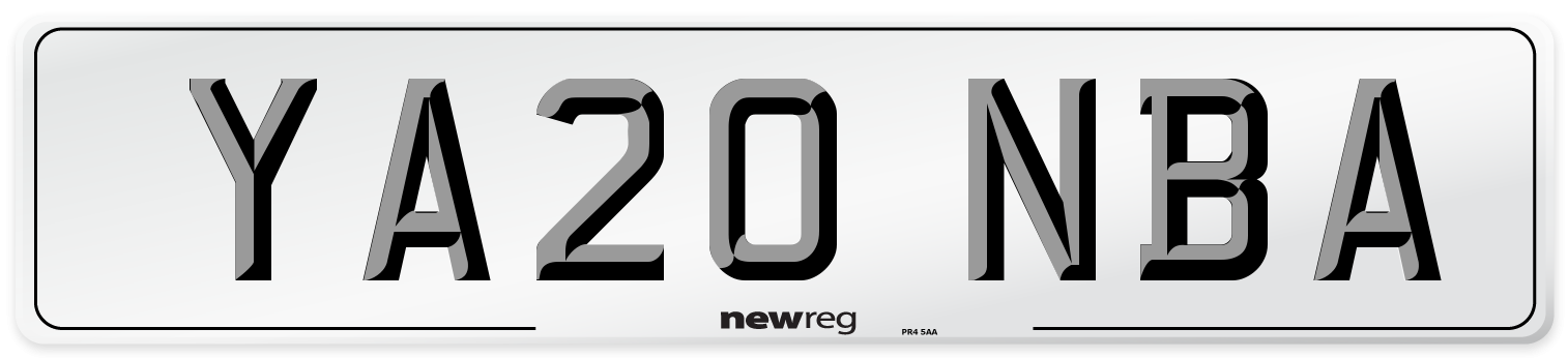 YA20 NBA Number Plate from New Reg